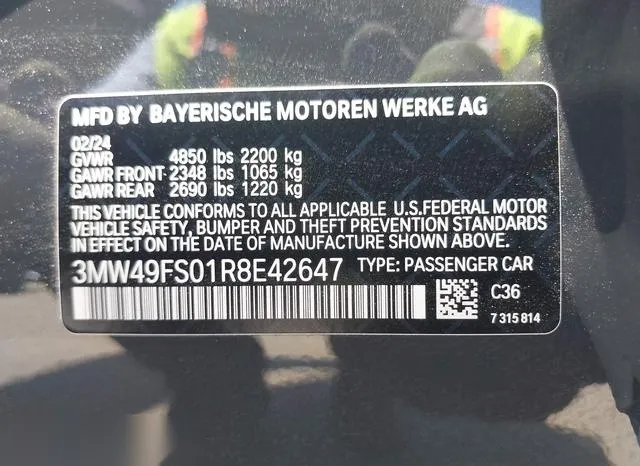 3MW49FS01R8E42647 2024 2024 BMW 3 Series- M340I 9