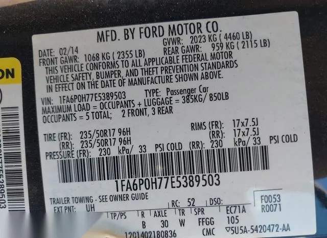 1FA6P0H77E5389503 2014 2014 Ford Fusion- SE 9