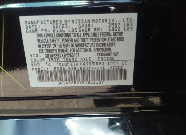 3N1AB8BVXRY263107 2024 2024 Nissan Sentra- S Xtronic Cvt 9