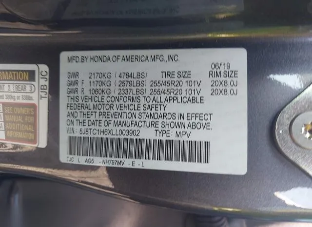 5J8TC1H6XLL003902 2020 2020 Acura RDX- A-Spec Package 9