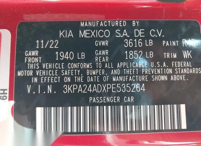 3KPA24ADXPE535264 2023 2023 KIA Rio- S 9