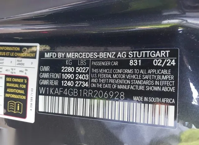 W1KAF4GB1RR206928 2024 2024 Mercedes-Benz C 300 9