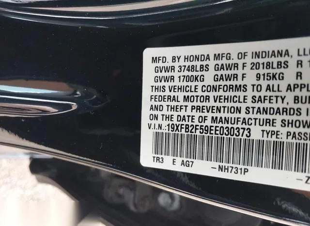 19XFB2F59EE030373 2014 2014 Honda Civic- LX 9