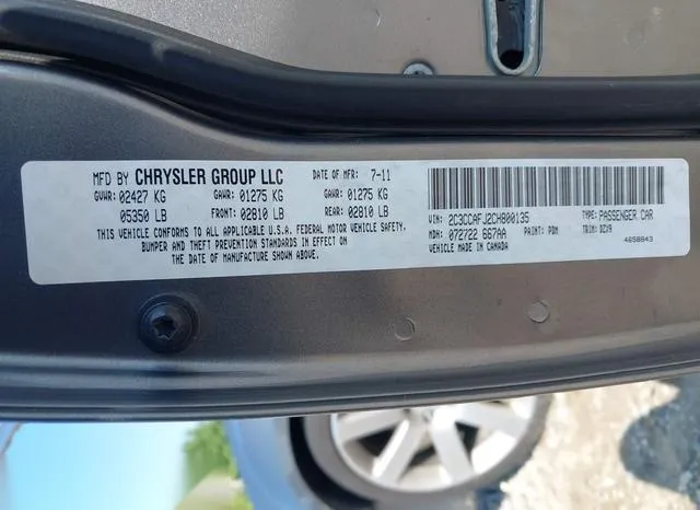 2C3CCAFJ2CH800135 2012 2012 Chrysler 300- Srt8 9