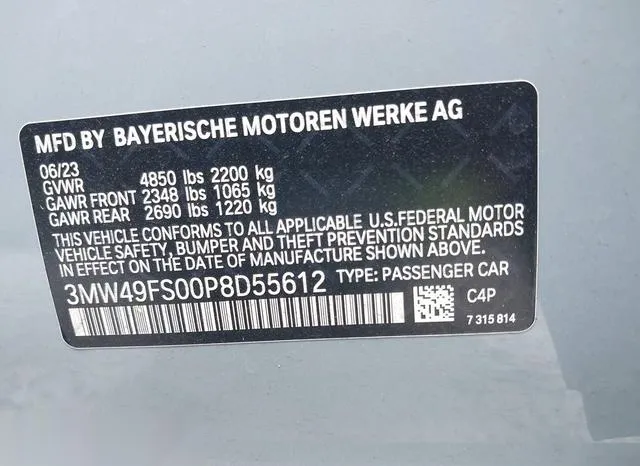 3MW49FS00P8D55612 2023 2023 BMW 3 Series- M340I 9