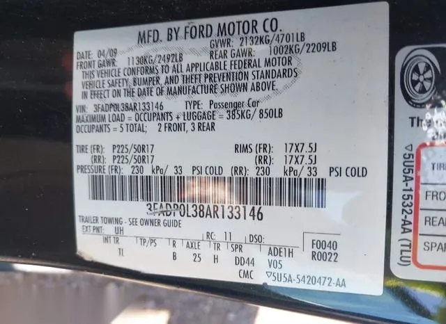 3FADP0L38AR133146 2010 2010 Ford Fusion- Hybrid 9