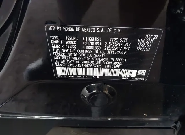 3CZRU6H54NM763765 2022 2022 Honda HR-V- Awd Ex 9