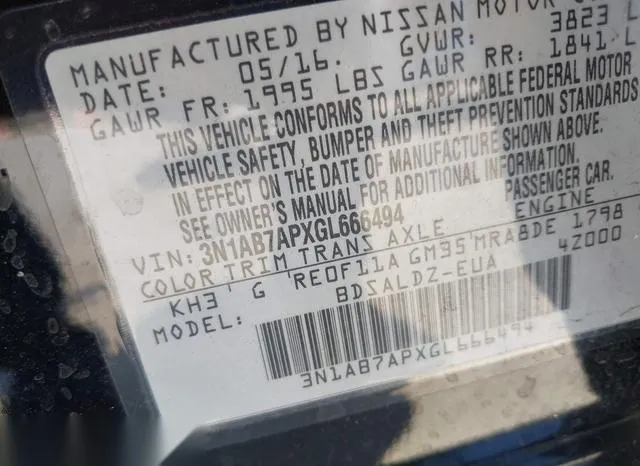 3N1AB7APXGL666494 2016 2016 Nissan Sentra- SV 9