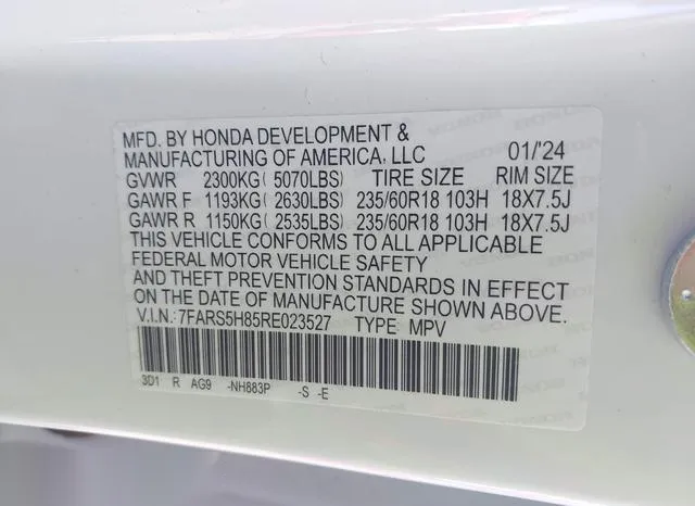 7FARS5H85RE023527 2024 2024 Honda CR-V- Hybrid Sport-L 9