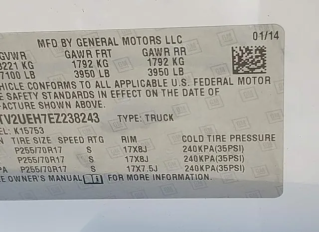 1GTV2UEH7EZ238243 2014 2014 GMC Sierra- 1500 Sle 9