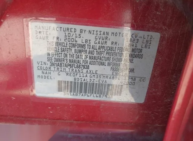 3N1AB7AP6FL687938 2015 2015 Nissan Sentra- SV 9