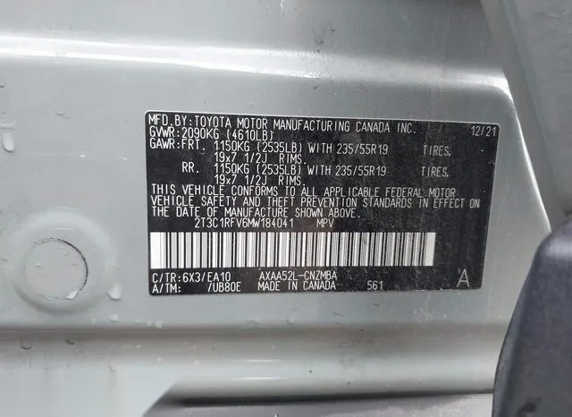 2T3C1RFV6MW184041 2021 2021 Toyota RAV4- Xle Premium 9