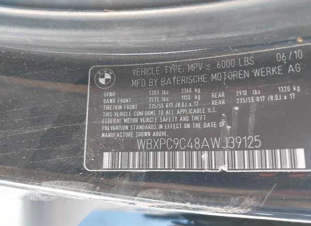 WBXPC9C48AWJ39125 2010 2010 BMW X3- Xdrive30I 9