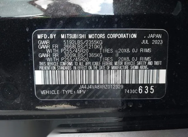 JA4J4VA8XRZ012329 2024 2024 Mitsubishi Outlander- Se 2-5 S-Awc 9