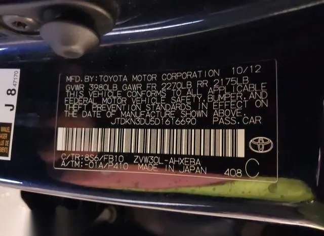 JTDKN3DU5D1616690 2013 2013 Toyota Prius- Three 9