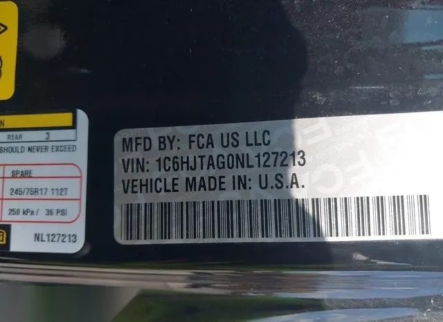 1C6HJTAG0NL127213 2022 2022 Jeep Gladiator- Sport 4X4 9