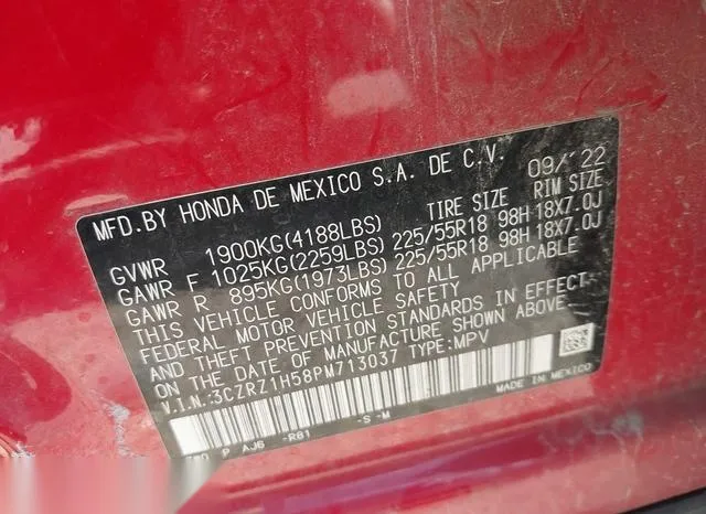 3CZRZ1H58PM713037 2023 2023 Honda HR-V- 2Wd Sport 9