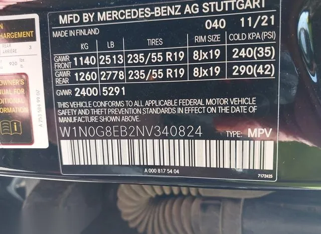 W1N0G8EB2NV340824 2022 2022 Mercedes-Benz GLC 300- 4Matic Suv 9