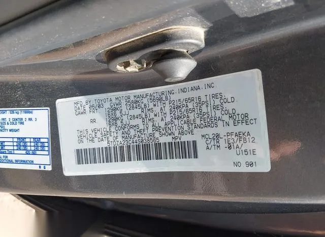 5TDZA23C44S038565 2004 2004 Toyota Sienna- LE 9