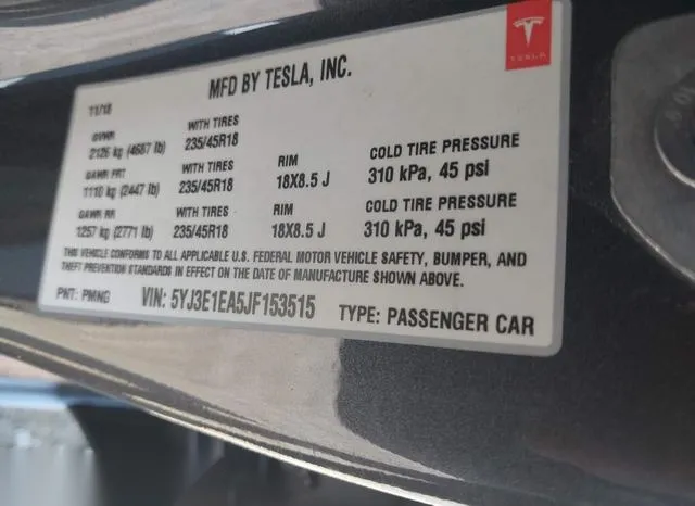 5YJ3E1EA5JF153515 2018 2018 Tesla Model 3- Long Range/Mid Range 9