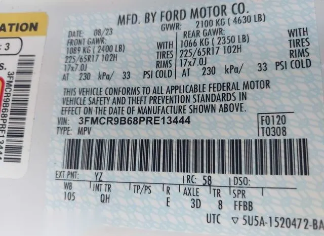 3FMCR9B68PRE13444 2023 2023 Ford Bronco Sport- Big Bend 9