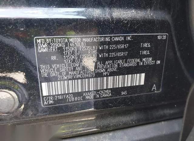 2T3W1RFV9MC094879 2021 2021 Toyota RAV4- Xle 9