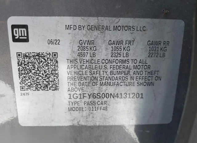 1G1FY6S00N4131201 2022 2022 Chevrolet Bolt Euv- Fwd Lt 9