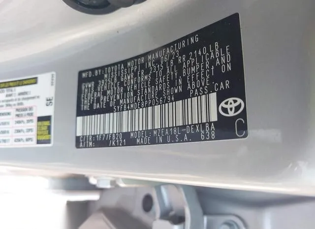 5YFB4MDE8PP056794 2023 2023 Toyota Corolla- LE 9