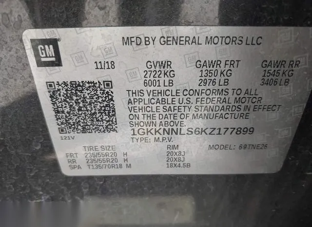 1GKKNNLS6KZ177899 2019 2019 GMC Acadia- Slt-2 9