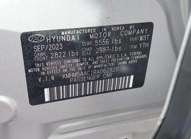 KMHM54AC1RA062920 2024 2024 Hyundai Ioniq 6- Limited 9