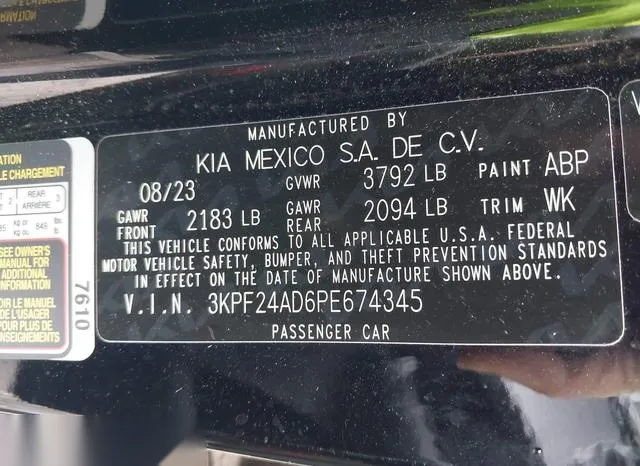 3KPF24AD6PE674345 2023 2023 KIA Forte- Lxs 9