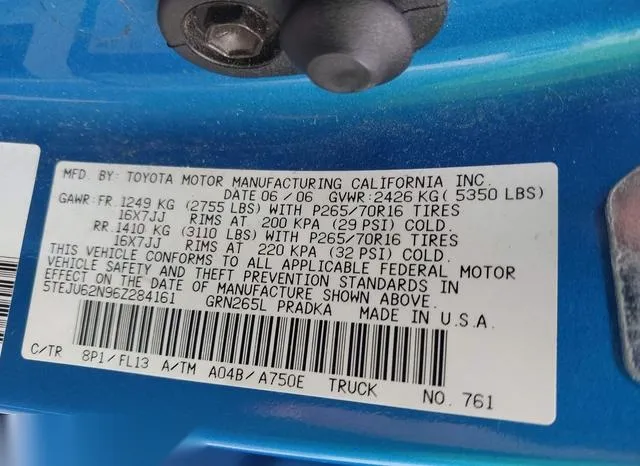 5TEJU62N96Z284161 2006 2006 Toyota Tacoma- Prerunner V6 9