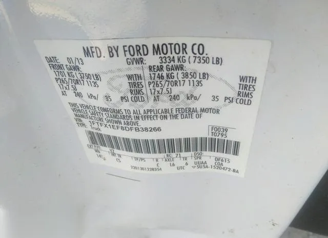 1FTFX1EF8DFB38266 2013 2013 Ford F-150- XL 9