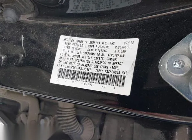 1HGCR2F35FA233862 2015 2015 Honda Accord- LX 9