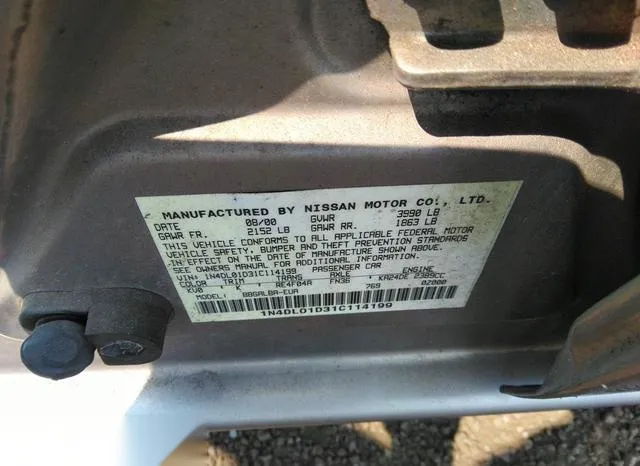 1N4DL01D31C114199 2001 2001 Nissan Altima- Gxe 9