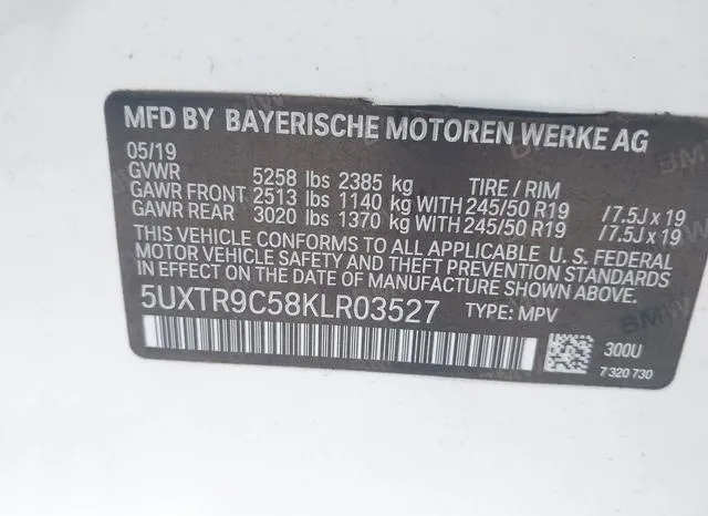 5UXTR9C58KLR03527 2019 2019 BMW X3- Xdrive30I 9