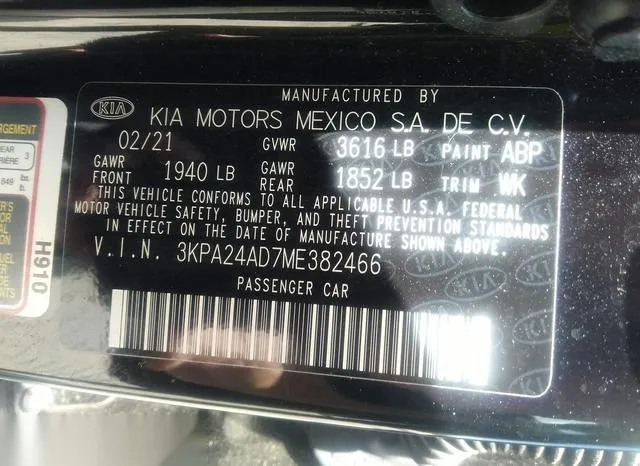 3KPA24AD7ME382466 2021 2021 KIA Rio- S 9