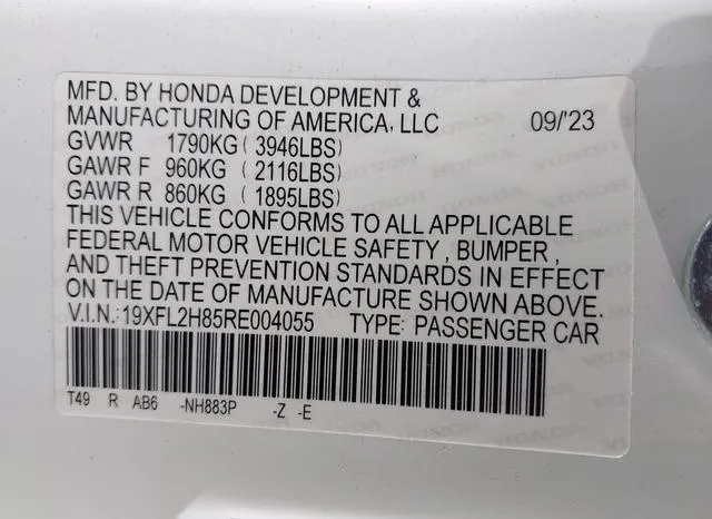 19XFL2H85RE004055 2024 2024 Honda Civic- Sport 9