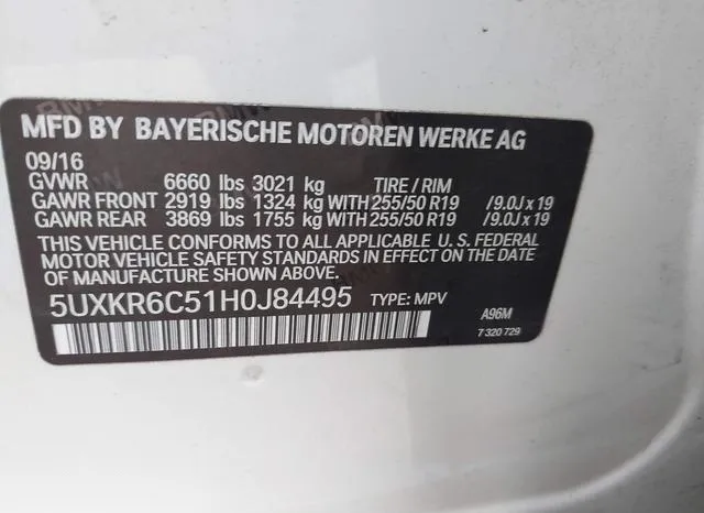 5UXKR6C51H0J84495 2017 2017 BMW X5- Xdrive50I 9