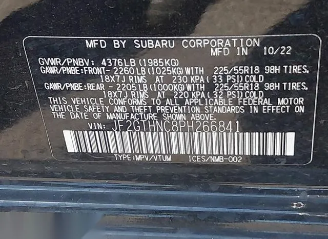 JF2GTHNC8PH266841 2023 2023 Subaru Crosstrek- Limited 9