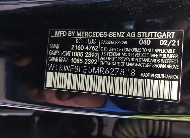 W1KWF8EB5MR627818 2021 2021 Mercedes-Benz C 300- 4Matic 9