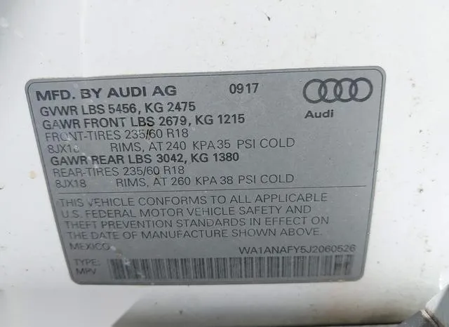 WA1ANAFY5J2060526 2018 2018 Audi Q5- 2-0T Premium/2-0T Tech  8