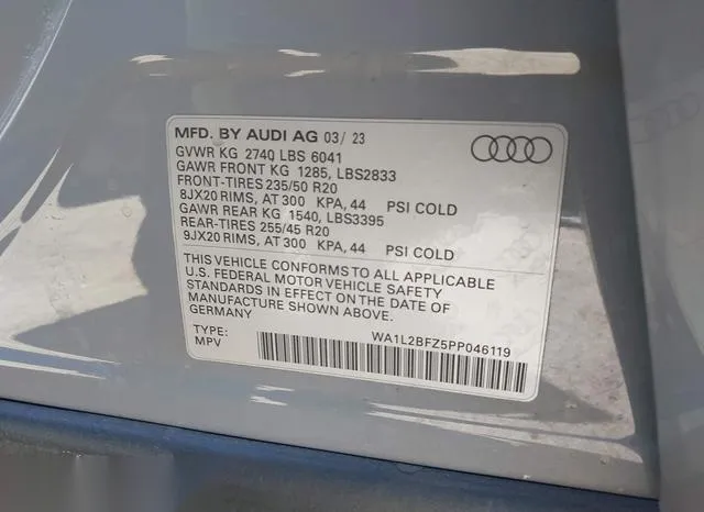 WA1L2BFZ5PP046119 2023 2023 Audi Q4 E-Tron- Premium Plus 50  9