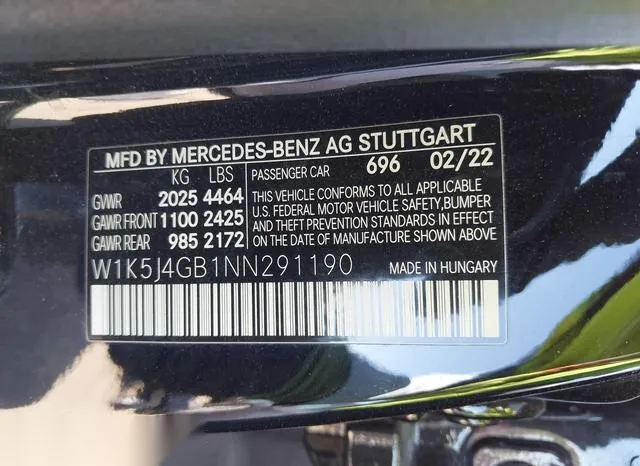 W1K5J4GB1NN291190 2022 2022 Mercedes-Benz Cla 250 Coupe 9