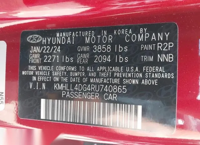 KMHLL4DG4RU740865 2024 2024 Hyundai Elantra- SE 9