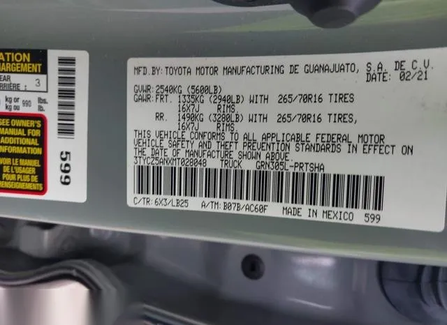 3TYCZ5ANXMT028048 2021 2021 Toyota Tacoma- Trd Pro 9