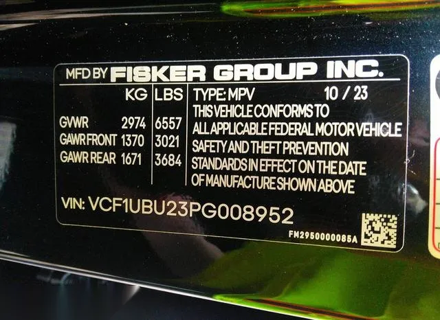 VCF1UBU23PG008952 2023 2023 Fisker Ocean- Ultra 9