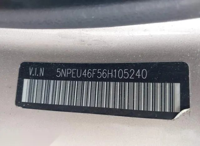 5NPEU46F56H105240 2006 2006 Hyundai Sonata- Gls V6/Lx V6 9