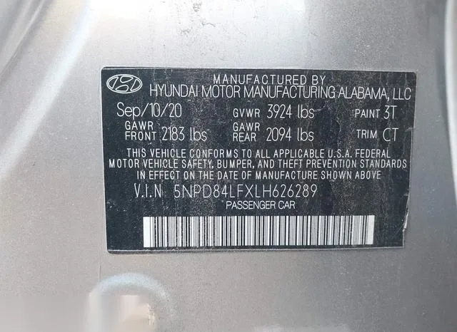 5NPD84LFXLH626289 2020 2020 Hyundai Elantra- Sel 9