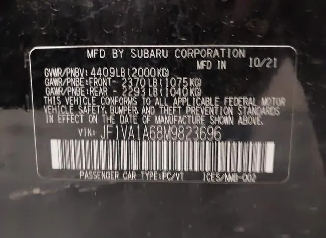 JF1VA1A68M9823696 2021 2021 Subaru WRX 9